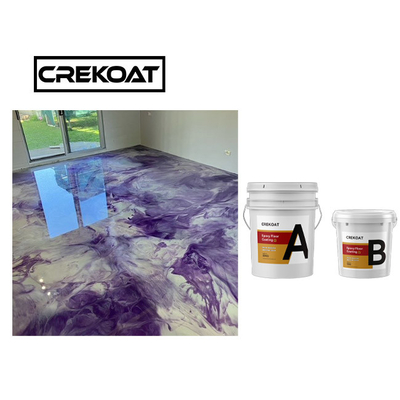 Assoalho da resina de cola Epoxy da categoria comercial que reveste Gray Metallic Epoxy Floor não tóxico