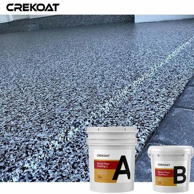 Assoalho resistente da resina de cola Epoxy do deslizamento que reveste Gray Color Flakes Concrete Paint