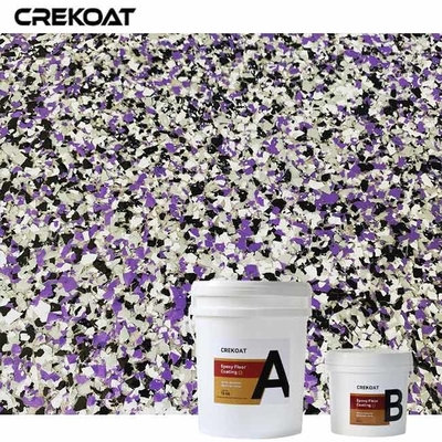 Revestimento de piso em flocos de epoxi de várias camadas com estabilidade UV para interiores e exteriores