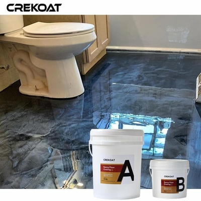 Impressionantes efeitos 3D revestimento de piso metálico epoxi para sobre pisos de concreto existentes